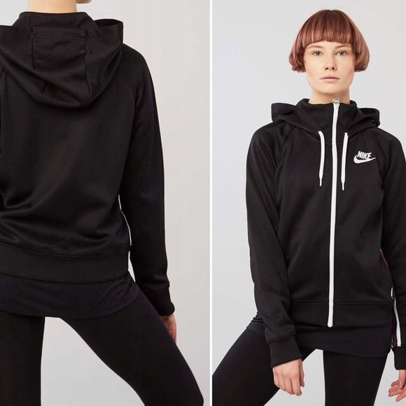 Nike Sportswear Mock Neck Hoodie XS Womens Ribbed Loose Fit NSW Dri-Fit - Picture 8 of 8